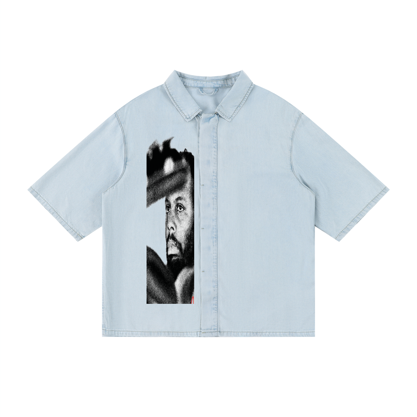 Unisex Vintage Wash Drop Shoulder Lyocell Shirt