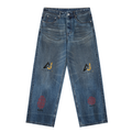 Vintage Wash Baggy Denim Jeans